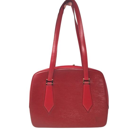 Louis Vuitton Red Leather Epi Voltaire Shoulder Bag - Picture 1 of 15